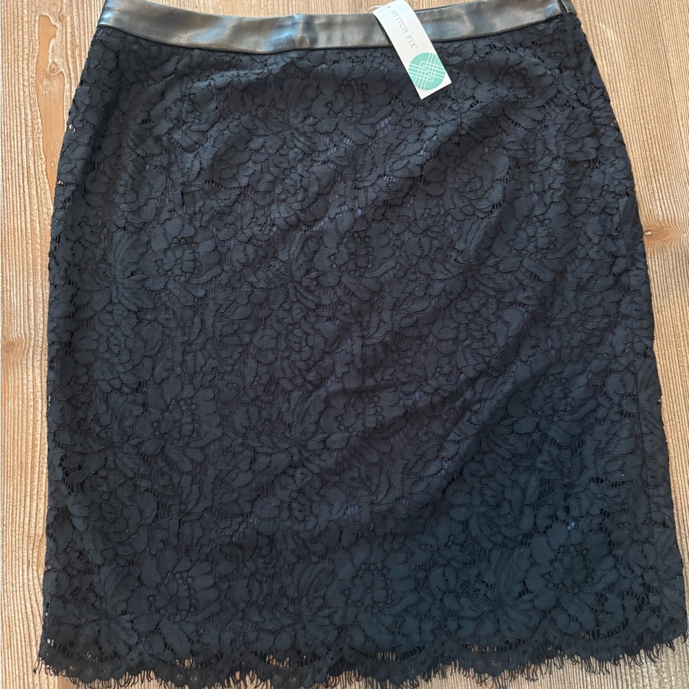 Brixon Ivy Black Lace Skirt